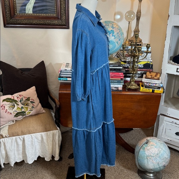 Anthropologie The Bettina Tiered Shirt Dress - Picture 6 of 7